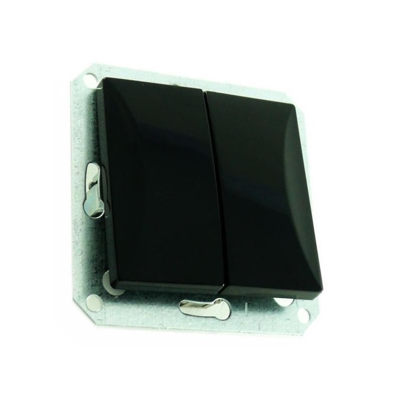 Abex Perła czarny mat - łącznik podwójny schodowy WP-2/5P