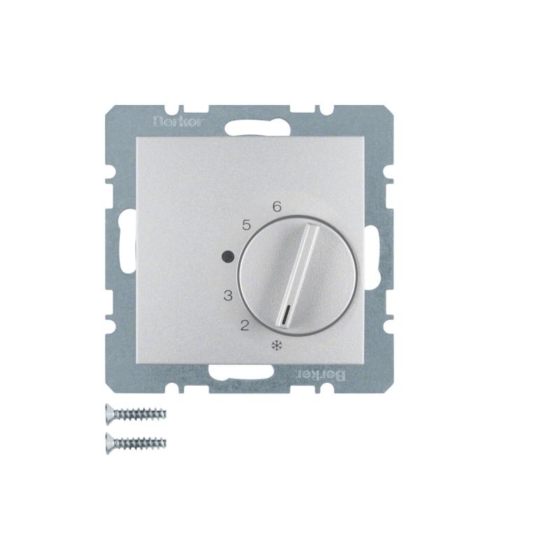 Berker Kwadrat/B3/B7 alu - regulator temperatury [20261404]
