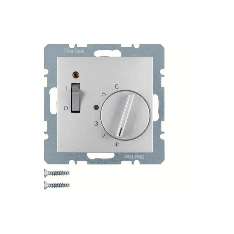 Berker Kwadrat/B3/B7 alu - regulator temperatury [20301404]