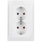 Berker Kwadrat biały - gniazdo podwójne SCHUKO