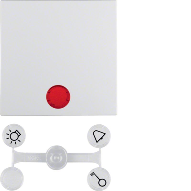 Berker Kwadrat biały - klawisz pojedynczy podświetlany