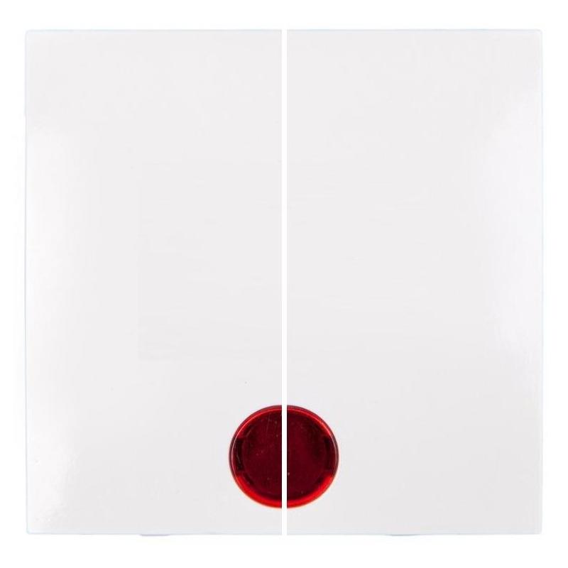 Berker Kwadrat biały - klawisz świecznikowy podświetlany