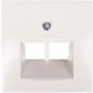 Berker Kwadrat biały - płytka podwójna do gniazda telefonicznego, komputerowego