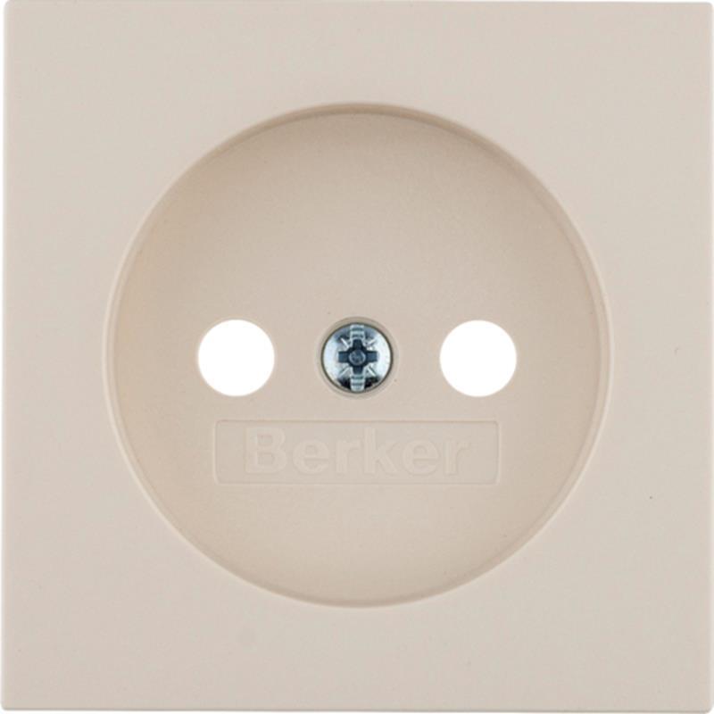 Berker Kwadrat kremowy - płytka do gniazda bez uziemienia