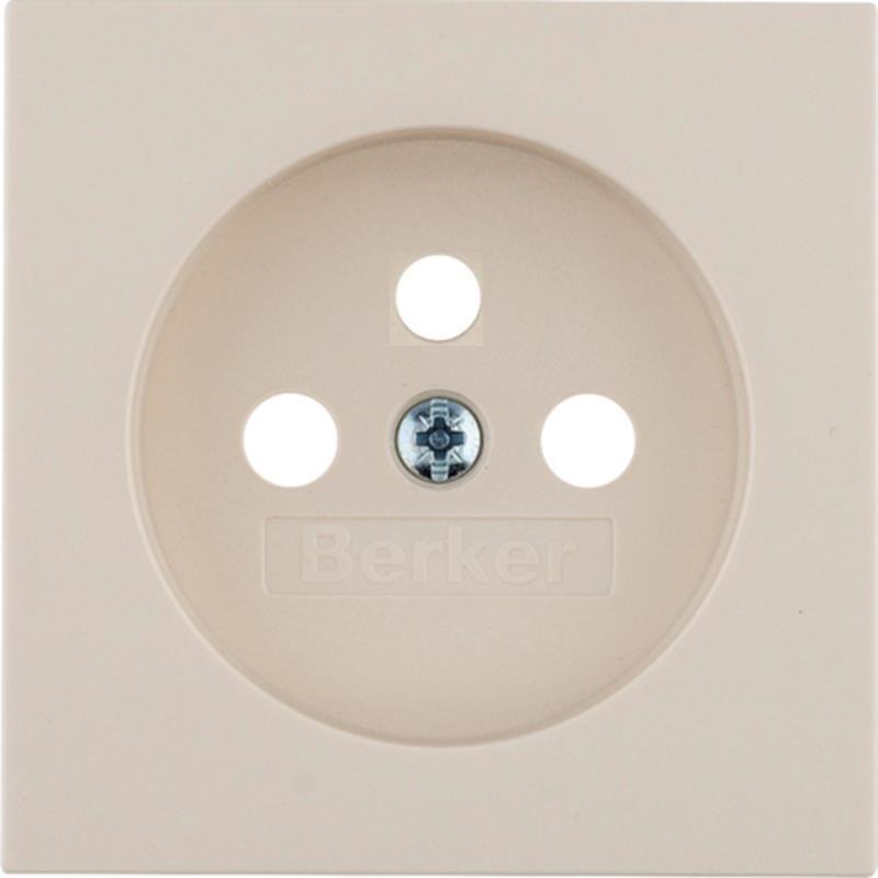 Berker Kwadrat kremowy - płytka do gniazda z uziemieniem