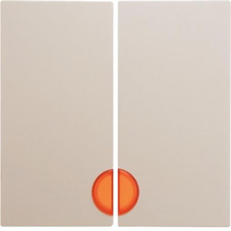 Berker Kwadrat kremowy - klawisz świecznikowy podświetlany