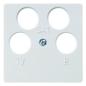Berker biały - płytka do gniazda RTV-SAT (x4)