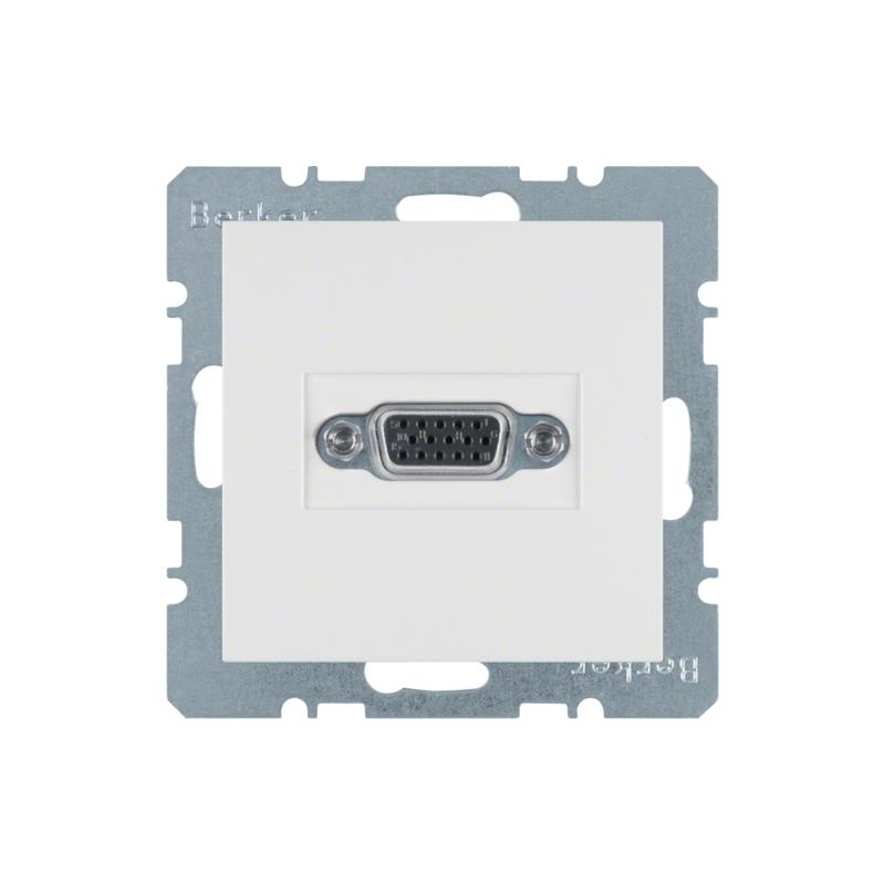 Berker Kwadrat biały - gniazdo VGA Berker Kwadrat biały - gniazdo VGA