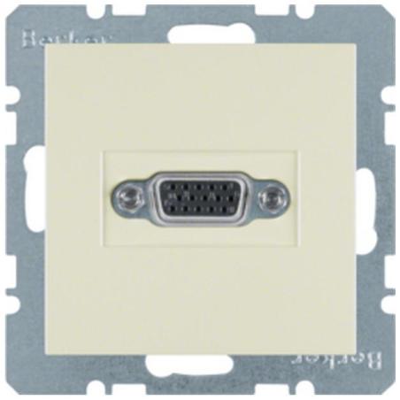 Berker Kwadrat kremowy - gniazdo VGA
