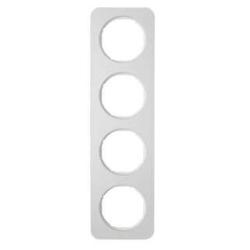 Berker R1 aluminium/biały - ramka 4 Berker
