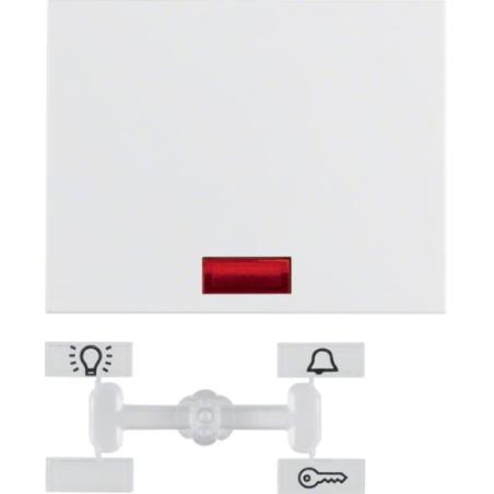 Berker K1 biały - klawisz pojedynczy podświetlany