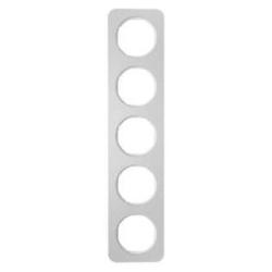 Berker R1 aluminium/biały - ramka 5 Berker