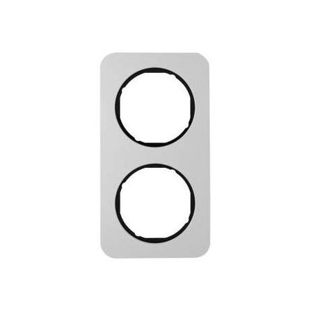 Berker R1 aluminium/czarny - ramka 2 Berker