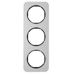 Berker R1 aluminium/czarny - ramka 3 Berker