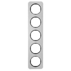 Berker R1 aluminium/czarny - ramka 5 Berker