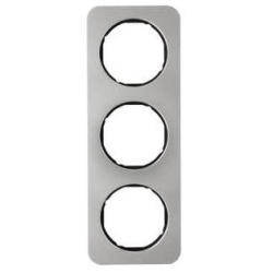 Berker R1 stal szlachetna/czarny - ramka 3 Berker