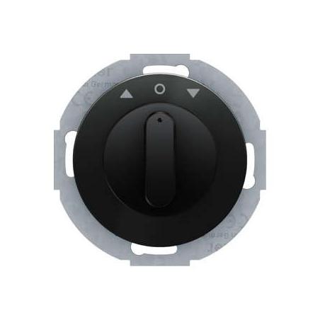 Berker R.classic czarny - łącznik żaluzjowy obrotowy 2-biegunowy Berker