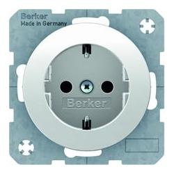 Berker R1/R3 biały - gniazdo SCHUKO Berker