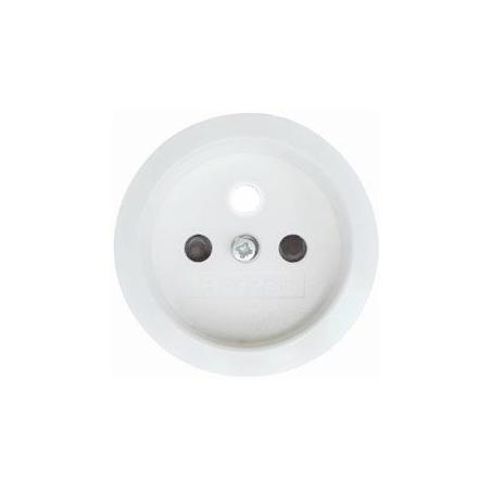 Berker R.classic biały - płytka do gniazda z uziemieniem z przesłonami