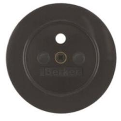 Berker R.classic czarny - płytka do gniazda z uziemieniem z przesłonami Berker