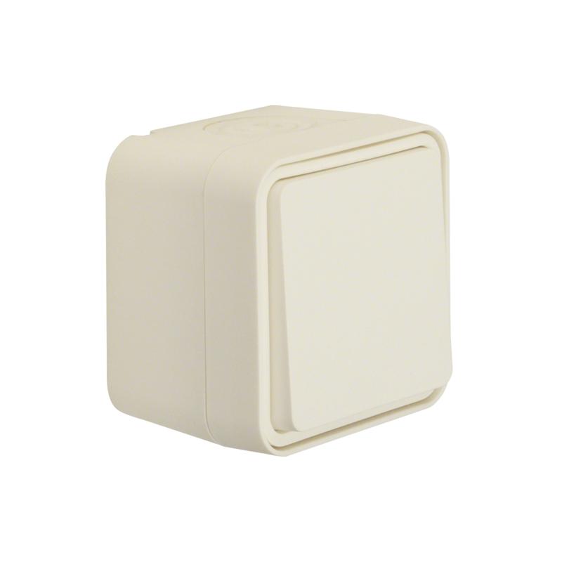 Berker W.1 biały mat - Łącznik 1-klawiszowy krzyżowy