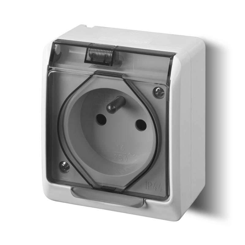 Hermes (dymny) - gniazdo natynkowe 2P+Z IP44