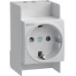 Gniazdo na szynę Schuko 230VAC 10/16A