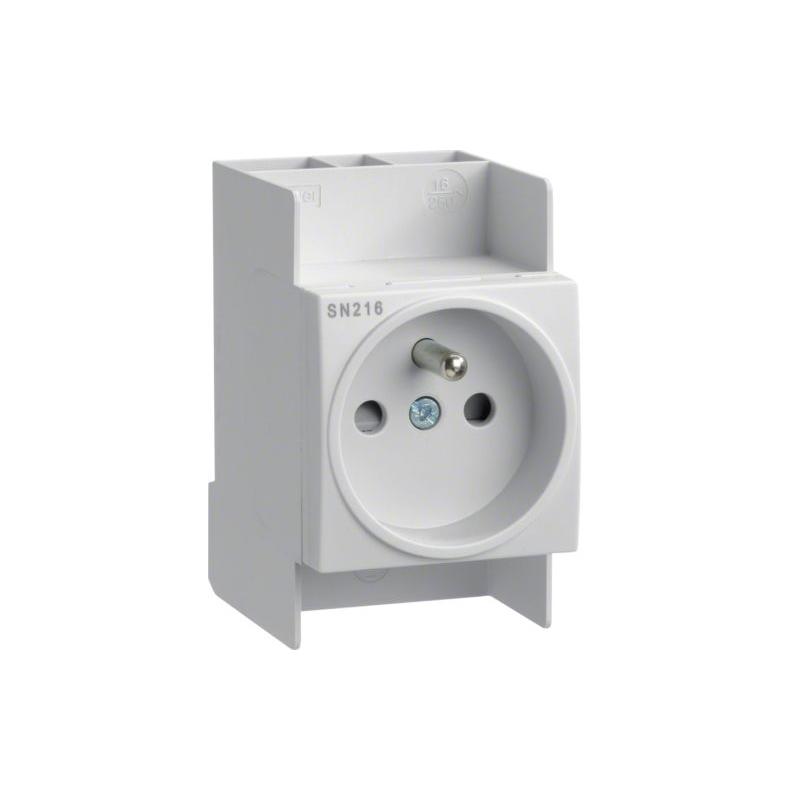 Gniazdo na szynę z bolcem 230VAC 10/16A