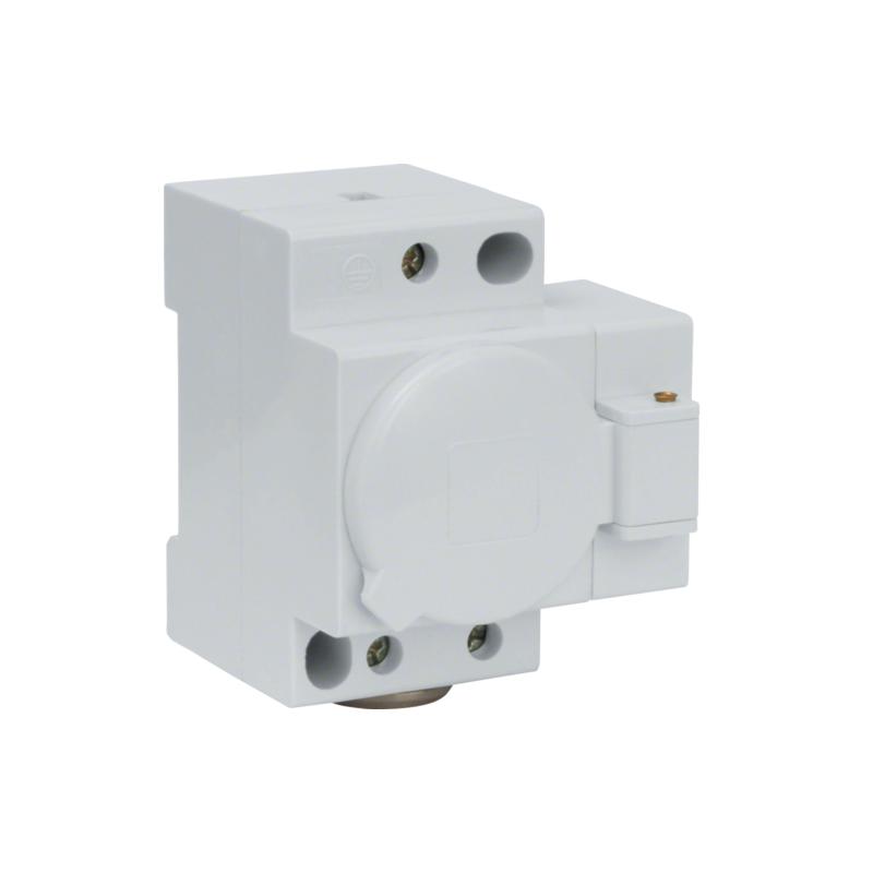 Gniazdo na szynę Schuko z pokrywą 230VAC 10/16A