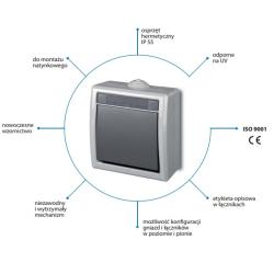 Aquant - gniazdo podwójne GNT-2X2P+Z Elektro-Plast Nasielsk