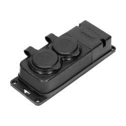 Gniazdo gumowe 2x2P+Z, 16A, 230V OR-AE-13165(GS) schuko Orno