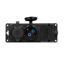 Gniazdo gumowe 2x2P+Z, 16A, 230V OR-AE-13165(GS) schuko Orno