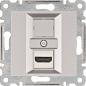 Hager Lumina srebrny - gniazdo HDMI
