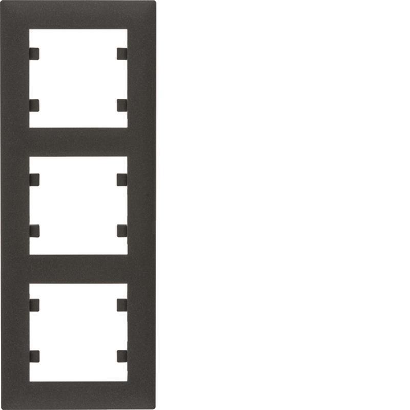 Hager Lumina Intense czarny - ramka 3 pionowa