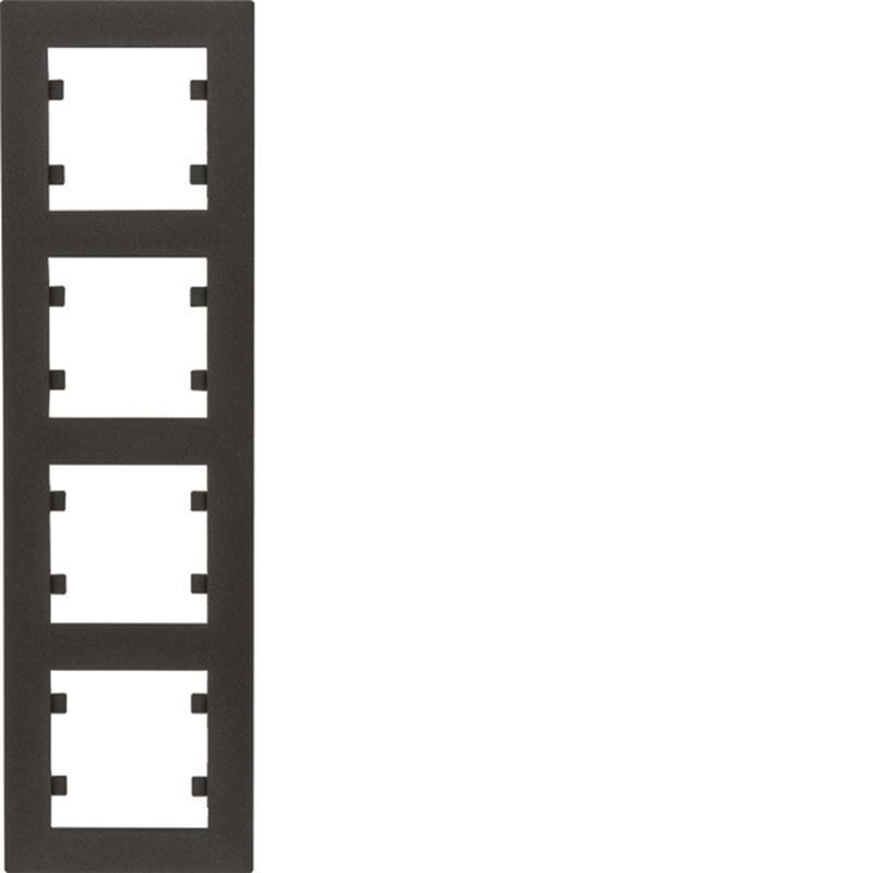 Hager Lumina Intense czarny - ramka 4 pionowa