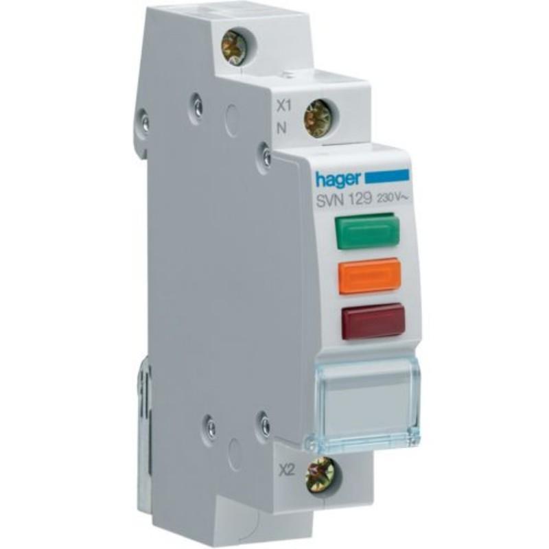 Lampka kontrolna LED 3-krotna 230V AC - SVN129 Hager Lampka kontrolna LED 3-krotna 230V AC - SVN129 Hager