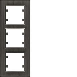 Hager Lumina Passion aluminium czarne - ramka 3 pionowa Hager Polo