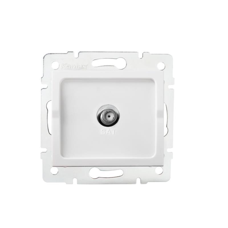 Kanlux Logi biały - gniazdo antenowe typu F 27126