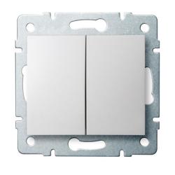 Kanlux Login biały - łącznik podwójny zwierny 25069 Kanlux
