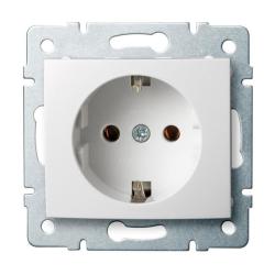 Kanlux Logi biały - gniazdo pojedyncze (+0) SCHUKO 25085 Kanlux