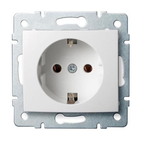 Kanlux Logi biały - gniazdo pojedyncze (+0) SCHUKO 25085 Kanlux