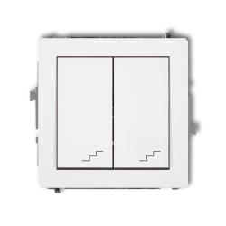 Karlik Deco biały - łącznik podwójny schodowy - DWP-33 Karlik
