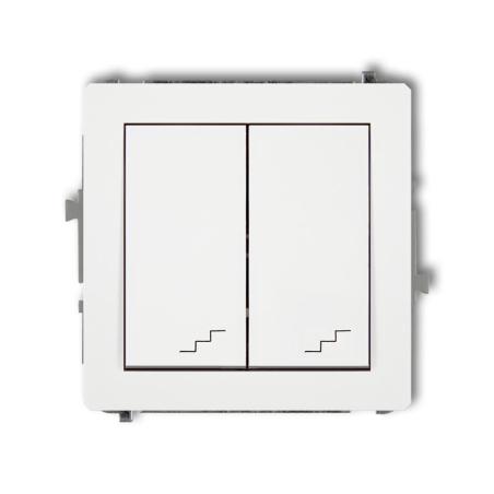 Karlik Deco biały - łącznik podwójny schodowy - DWP-33
