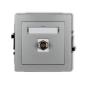 Karlik Deco srebrny - gniazdo antenowe typu F (1xSAT) - 7DGF-1