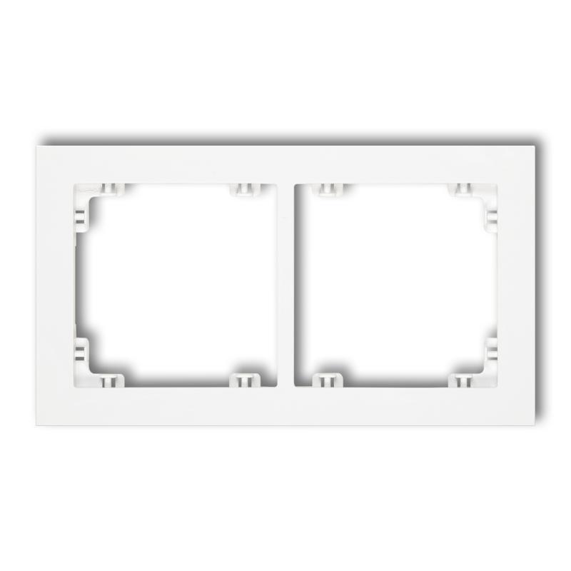 Karlik Deco biały - ramka 2-krotna - DR-2