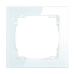 Karlik Deco biały/biały - ramka efekt szkła 1-krotna - 0-0-DRS-1 Karlik