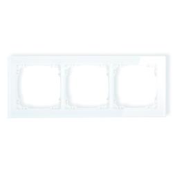 Karlik Deco biały/biały - ramka efekt szkła 3-krotna - 0-0-DRS-3 Karlik