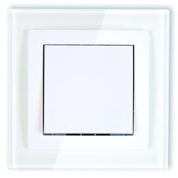 Karlik Deco biały/biały - ramka efekt szkła 3-krotna - 0-0-DRS-3 Karlik