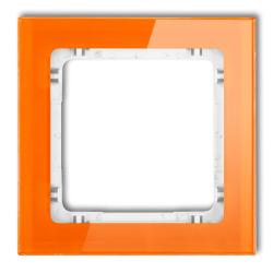 Karlik Deco pomarańczowy/biały - ramka efekt szkła 1-krotna - 13-0-DRS-1 Karlik