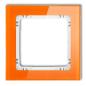 Karlik Deco pomarańczowy/biały - ramka efekt szkła 1-krotna - 13-0-DRS-1